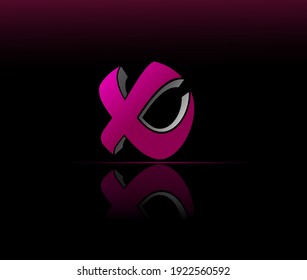 Rounded Letter X vector illustration in three dimensional shape logo icon design template elements
