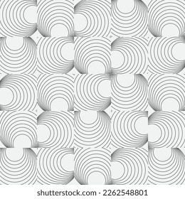 Geometrisches geometrisches, nahtloses Muster, Leerzeichen und weißer Vektor 