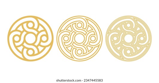 Rounded Line Linked Icon Isolated on White Background. Usable for Teamwork and Family Logos. Flat outline Vector Logo Vector Icon Symbol Template