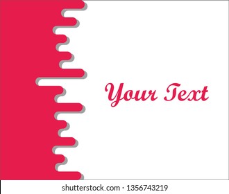 Rounded Line Simple Shape Red Template Background Horizontal for Texting Content