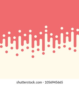 rounded lines acrossing between two tones color. horizontal seamless pattern. opposite concept and copy space design. vector illustration.