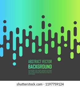 Rounded lines background. Black, green abstract background.