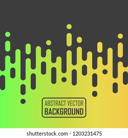 Rounded lines background. Black, green abstract background.