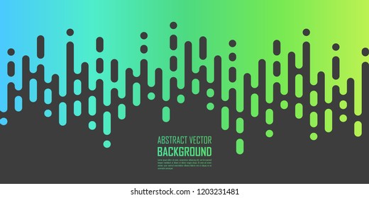 Rounded lines background. Black, green abstract background.