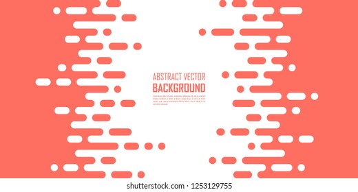 Rounded lines background. Coral, white abstract background.