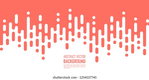 Rounded lines background. Coral, white abstract background.