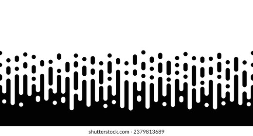 Transición de semitono de líneas redondeadas, borde sin soldadura, aislado en fondo blanco, diseño vectorial