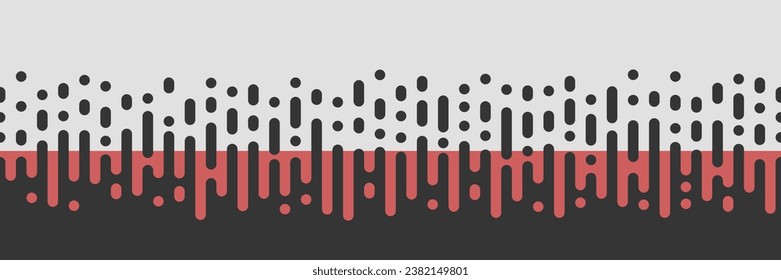 Transición de semitono de líneas redondeadas, borde sin soldadura, diseño vectorial