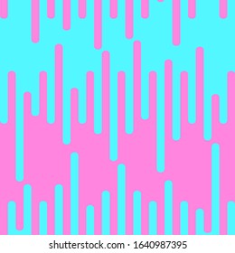 Rounded lines seamless pattern. Pink and blue parallel lines. Dynamic abstract geometric shapes. Trendy flat stock vector illustration for background, wallpaper, poster, wrapping paper, textile