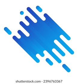 Rounded lines shapes in diagonal rhythm dynamic composition. Geometric Rounded Shape Background.