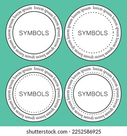 Rounded logos and logo items for all your designs and for your business , educational banners. 