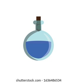 rounded magic bottle simple illustration clip art vector