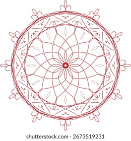 Diseño de mandala redondeado utilizado en su festival.