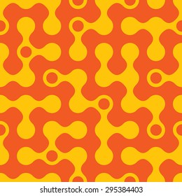 Rounded maze seamless pattern