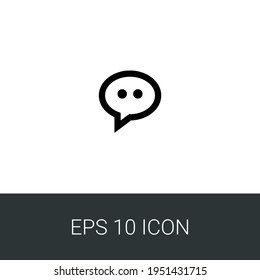 Rounded message eps 10 simple icon