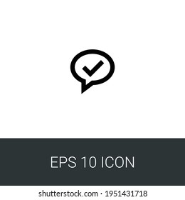 Mensaje redondeado eps 10 icono simple