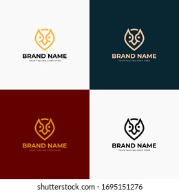 Rounded minimal Owl logo and icon concept. Logo available in vector. Linear style. Simple modern abstract flat minimalist owl logo template