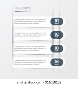 Rounded Modern infographics banner Set white color style.