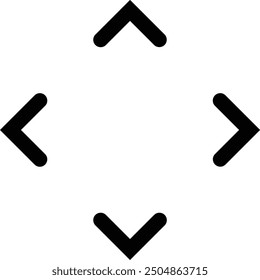 Rounded Morden Filled Arrow Icon.