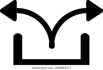 Rounded Morden Filled Arrow Icon.