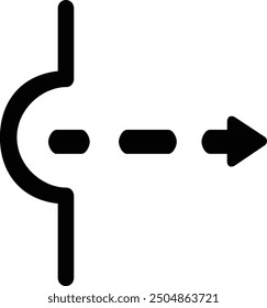 Rounded Morden Filled Arrow Icon.