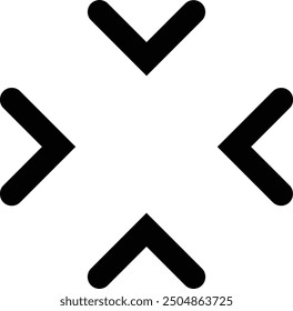 Rounded Morden Filled Arrow Icon.