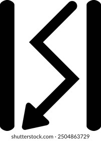 Rounded Morden Filled Arrow Icon.