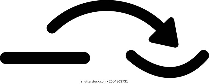 Rounded Morden Filled Arrow Icon.
