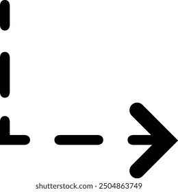 Rounded Morden Filled Arrow Icon.