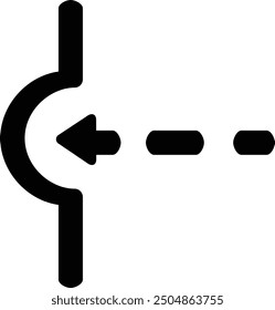 Rounded Morden Filled Arrow Icon.