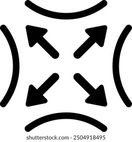 Icono de flecha llena de Morden redondeado