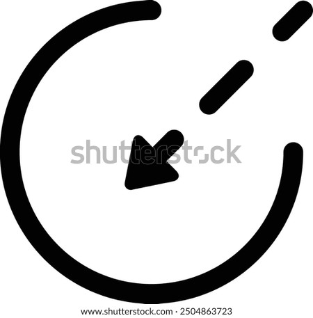Rounded Morden Filled Arrow Icon.