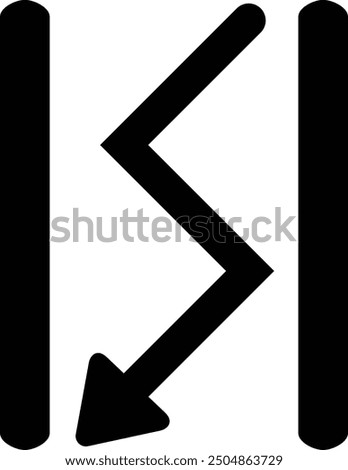 Rounded Morden Filled Arrow Icon.