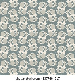 Rounded mottled shapes with rough edges. Textile pattern. Wallpaper. Tile. Vector illustration.