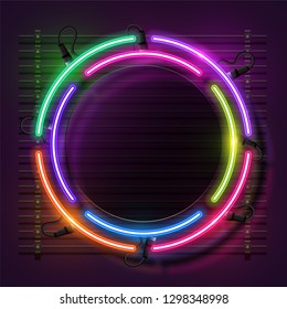 Rounded neon background