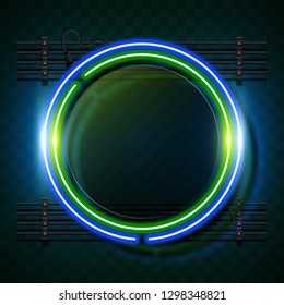 Rounded neon banner