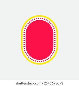 Rounded Octagonal Neon Style One. Sale Tag Element. Label Icon. High Quality Vector Icon. Editable Vector