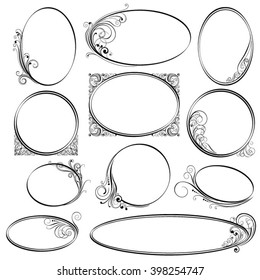 Rounded ornamental frames