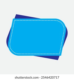 Rounded Parallelogram Shape with Blue Color. Seventh Style Label Icon. High Quality Vector Icon. Editable Vector
