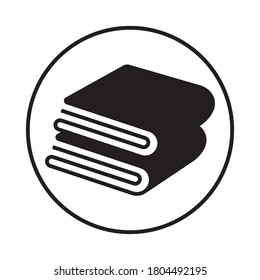 Rounded the piles folded bath towels or hand towel flat icon for apps or website