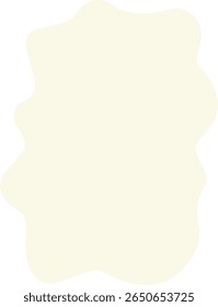 Rounded playful blob frame in creamy tone with minimal styling, suitable for memo templates, branding cards, or creative journal layouts.