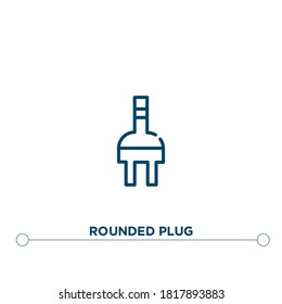 rounded plug outline vector icon. simple element illustration. rounded plug outline icon from editable industry concept. can be used for web and mobile
