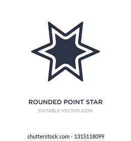 rounded point star icon on white background. Simple element illustration from UI concept. rounded point star icon symbol design.