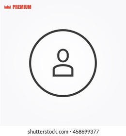 Rounded profile button vector icon