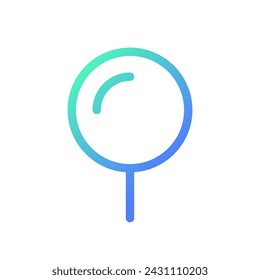 Rounded push pin pixel perfect gradient linear ui icon. Setting tool. Highlight location. GPS navigation. Line color user interface symbol. Modern style pictogram. Vector isolated outline illustration