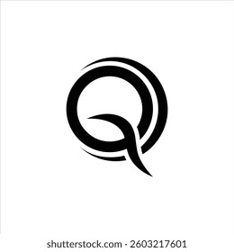 Rounded Q Logo Modern Initial Mark Design