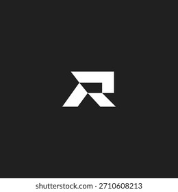 Abgerundetes R-Monogramm mit glattem und poliertem Design.
