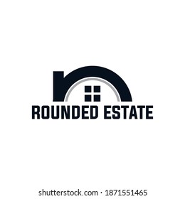 logotipo inmobiliario redondeado, ilustraciones vectoriales