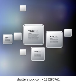 Rounded rectange text boxes with colorful background design vector