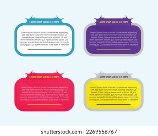 Rounded rectangle business infographic presentation template design